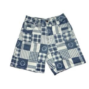 Women's Patchwork Pattern Casual Shorts XXS Size‎ 0-2
